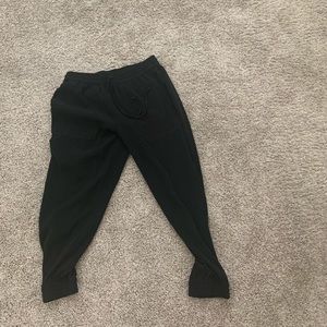 ann taylor black , drawstring cuffed joggers